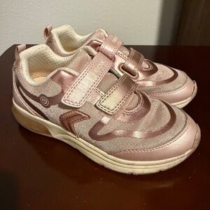 Ballet Pink Velcro Running Sneakers Kids